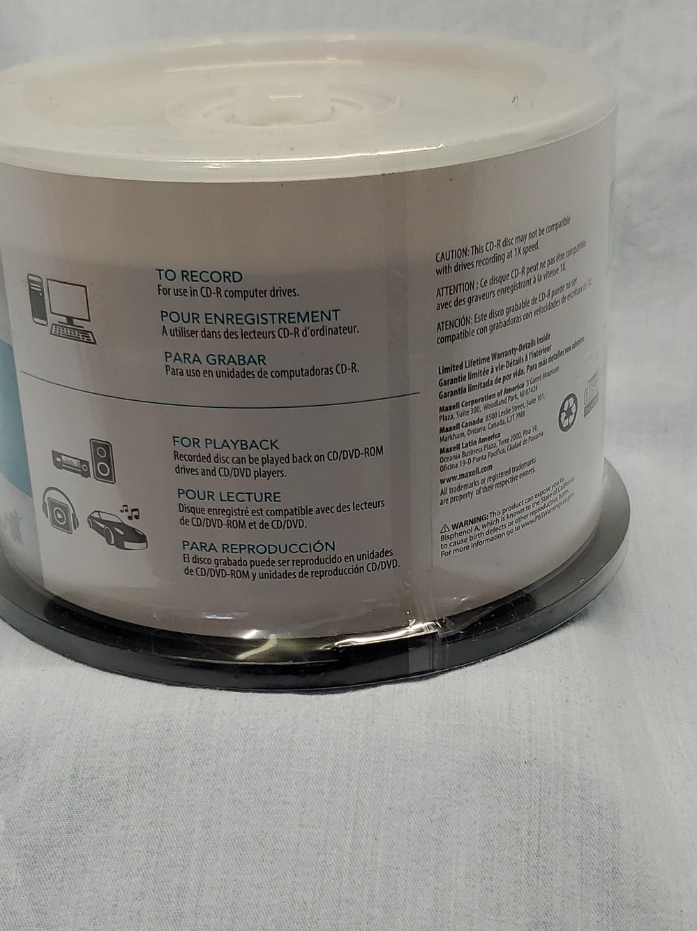 MaxData CD-R 50-Pack - White/Blue - Picture 2 of 3